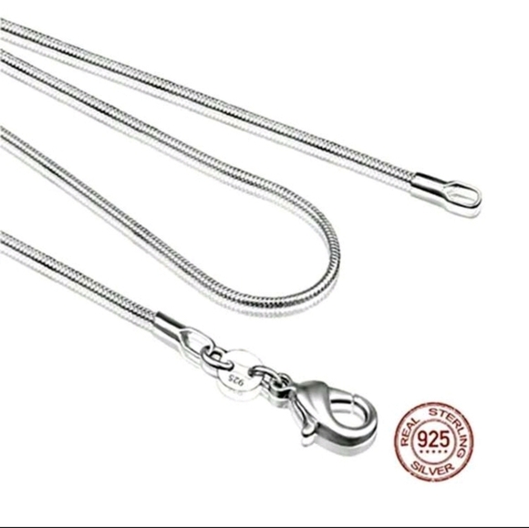 Jewelry - 925 STERLING LONG SKINNY SILVER ROUND SNAKE CHAIN NECKLACE FOR LAYERING 30"